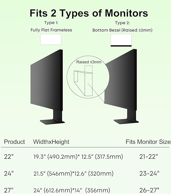 [2 Pack] Blue Light Blocking Screen Protector for 23–24 Inch Computer Monitor, Anti-UV Eye Protection Filter Film, 16:9 Widescreen LED PC Display Screen Guard