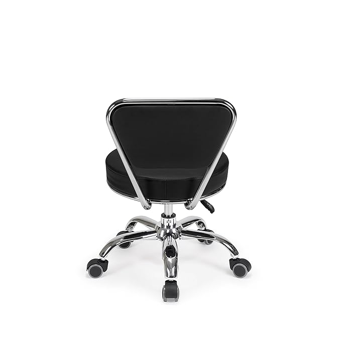 MAYAKOBA Salon Nail Pedicure Stool Pedicure Chair Dayton Black Pneumatic, Adjustable, Rolling Salon Furniture & Equipment