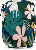 Pill Case Pill Travel Organizer 7 Day Weekly Medicine Pill Box Hawaiian Palm Leaf Flower Small Cute Compact Size Vitamin Container Pill Bottle Portable Birth Control Pill Holder Bag with Zipper