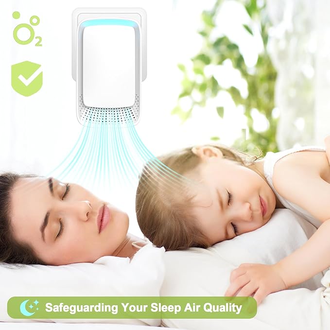 Plug-In Ion Air Purifier (4-Pack), Negative Ion Generator, Home Air Ionizer, Silent Filterless Portable Air Purifier, Odor, Pet Odor - White