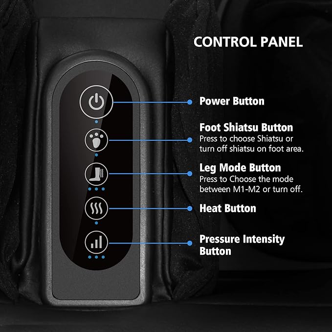 COMFIER 2 in 1 Foot Massager Machine, Shiatsu Foot and Calf Massager with Heat,Kneading,Vibration,Compression Massagers for Feet,Ankle,Leg,Tired Muscles & Plantar Fasciitis,Gift for Men Women