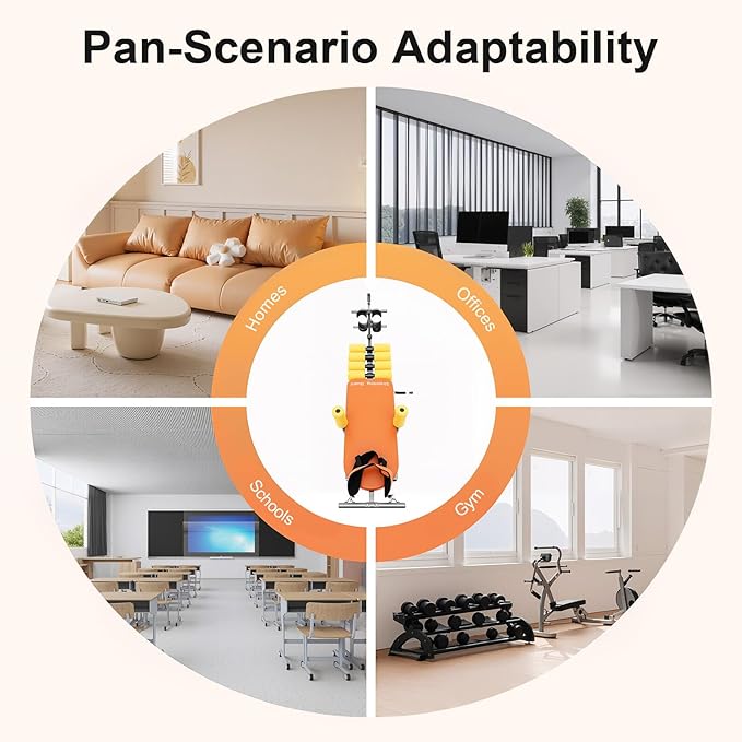 Multifunctional Full Body Traction Bed, Cervical Spine Stretcher Traction Spine Lumbar Massage Traction Table Back Stretch Decompression Machine for Tension Relief & Body Aches Pains, Massage (Orange)
