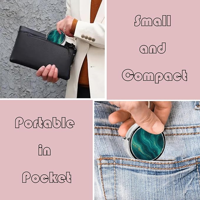 Metal Pill Organizer - 3-Compartment Mini Round Pill Case for Pocket & Purse, Portable Vitamin Holder, Easy-Open Design for Travel - Aurora