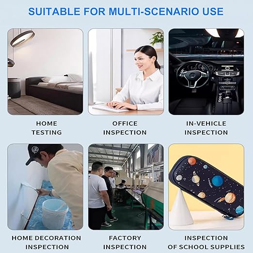 Smart Air Quality Monitor Indoor: WiFi Air Quality Tester, 15-in-1 Air Quality Meter with PM, CO2, TVOC, HCHO, AQI, Temperature and Humidity Sensor, App Remote Control, for Office Home