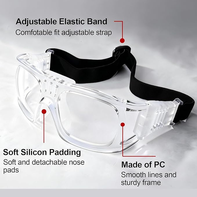 Andux Unisex Sports Glasses Anti Fog Goggles for Basketball Dribbling, Lacrosse, Eye Training LQYJ-01