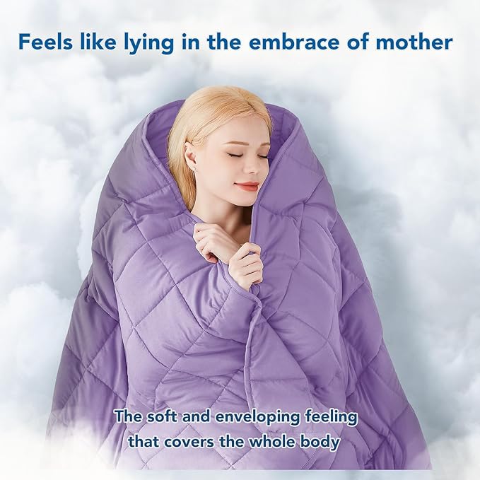 Topcee Weighted Blanket for Adults (20 lbs, 60" x 80") Queen Size Soft Cooling Heavy Blanket Sleeping, Apply to 190-210 lbs Body, Thick Breathable Blanket with Glass Bead, Easy Care