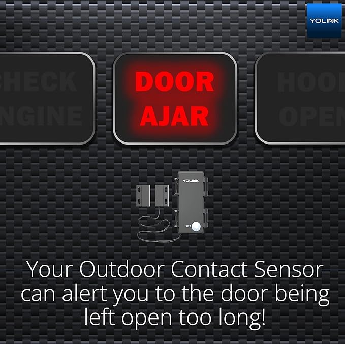 YoLink LoRa Smart Outdoor Contact Sensor & SpeakerHub Starter Kit: SpeakerHub Audio hub, (2) Gate & Shed Door Sensors, Email/SMS/Push Alerts, 1/4 Mile Open Air Range, Alexa, IFTTT, Home Assistant