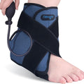 NEWGO Ankle Ice Pack Wrap with Air Pump, Compression Ankle Brace for cold compress, Reusable Hot & Cold Therapy Gel Wrap for Sprains, Heel Pain, Adjustable for Swelling Relief