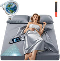 Grounding Sheets King Size, 20% Pure Silver Fiber + 80% Organic Cotton, Grounded Sheet Earth Connected Bedding Fitted Earth Sheets with Cord
