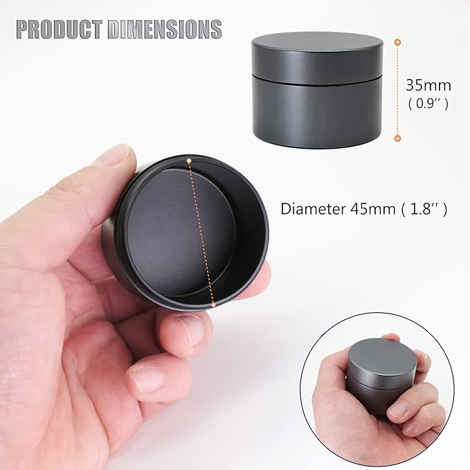 Portable Daily Pill Case, Heavy Duty Aluminium Alloy Round Pill Box, Waterproof Travel Pill Organizer, Pocket Purse Medicine Vitamin Holder EDC Container for Outdoor Camping Working