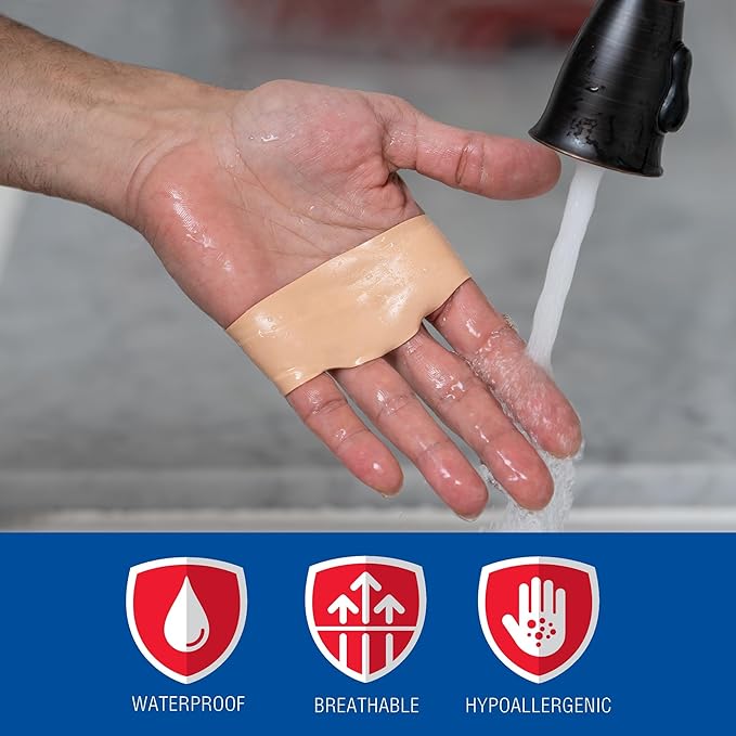 Nexcare Blister Prevention Tape, Waterproof Foam Medical Tape, Latex-Free, Sticks Firmly to Skin to Help Prevent Blisters - 1 in x 5 yds, 4 Rolls of Tape