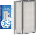 Medify MA-40 Genuine Replacement Filter for Allergens, Smoke, Wildfires, Dust, Odors, Pollen, Pet Dander | 3 in 1 with Pre-filter, True HEPA H13 and Activated Carbon for 99.9% Removal | 2-Pack