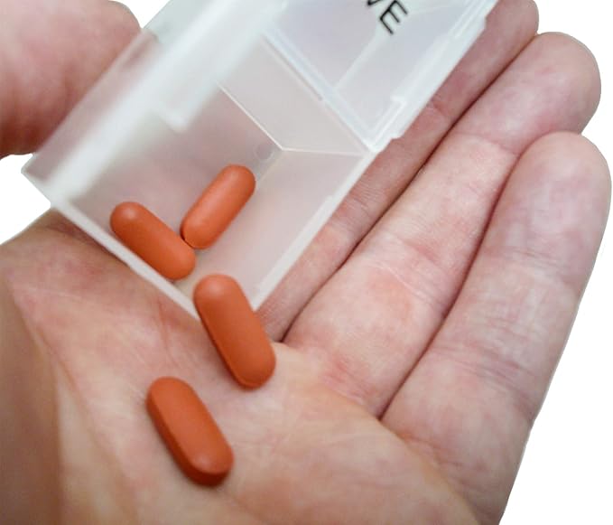 ProMed Weekly 4 Times Daily 7 Day Pill Organizer for Medication, Vitamins & Supplements | Ergonomic Pill Case with Removable Clear Compartments | BPA-Free & Medical-Grade Plastic