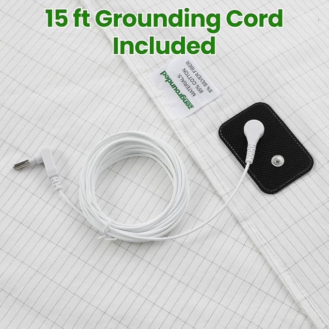 Grounding Sheet, Fits All Bed Sizes, Organic Cotton + Silver Fiber, 24" x 104"