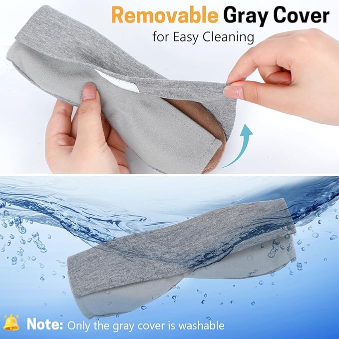 Heated Eye Mask, Graphene USB Warm Compress for Dry Eyes, Blepharitis, Stye and MGD Relief, 3 Temperature Levels with Washable Cover, Adjustable Strap