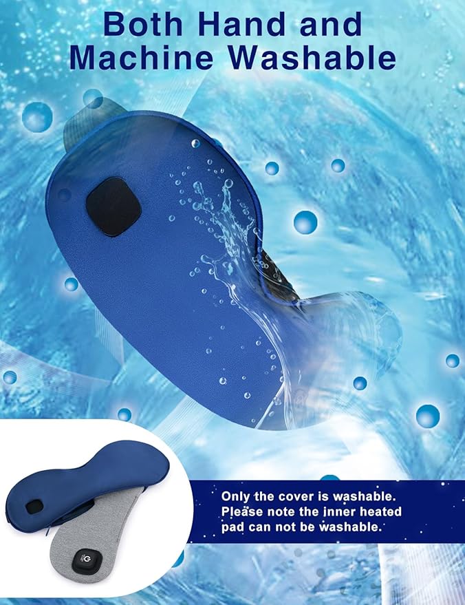 Heated Eye Mask-Cordless Warm Eye Compress Heated Eye Mask for Dry Eyes, Blepharitis,Light Blocking Heat Eye Mask for Men Women, Electric Warm Eye Mask for Airplane Sleeping for Travel (Navy Blue)