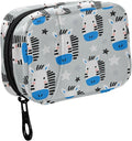 Fustylead Funny Zebras Travel Pill Organizer Bag with Zipper Small Pill Box 7 Day Pill Case for Purse Storage Weekly Vitamin Medicine Supplement