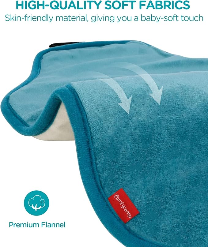 Heating Pad for Back, Comfytemp Birthday Gifts for Women Men Dad Mom, Large Electric Lower Back Heating Pad, FSA Eligible HSA Heat Pad for Period, Lumbar, Abdomen, XL Heated Belt — 11 Auto-Off，Blue