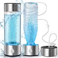Hydrogen Water Bottle Generator 3 in 1, Hydrogen Water Mark Up to 4000PPB, SPE/PEM Tech-3 Min Hydrogen Rich for Drinking and Inhalation, Auto Clean, Portable for Home Gym Office Travel (16OZ,Sliver)