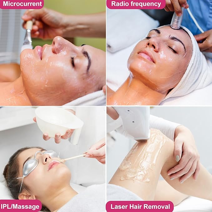 YMEYFAN 2.5L Large Conductive Gel for Microcurrent Facial Device, Radio Frequency Laser Hair Removal Cooling Gel, Sulfate & Phthalate-Free, Sodium Hyaluronate, Ceramide AP for Skin Soothing Hydrating