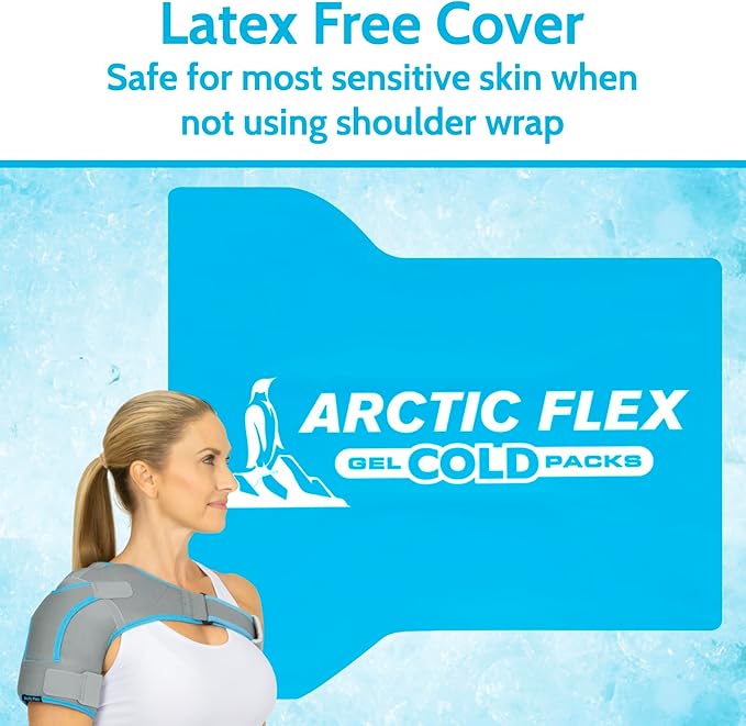 Arctic Flex Gel Replacement Packs - Ice Packs Reusable for Shoulder Ice Brace - Hot and Cold Gel Pack for Injuries, Pain Relief, Swelling - Flexible Therapy Compression Wrap - Athletic, Women, Men
