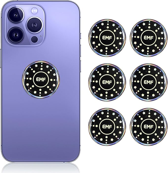 6 Pcs Phone Protection Stickers, Cell Phone Blockers Equipment Stickers All Devices Effective Protector Blockers Equipment Stickers for Cell Smart Phones Laptops Tablets TV Monitors