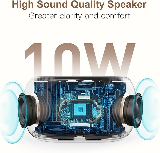 ANJANK White Noise Sound Machine Alarm Clock with Bluetooth Speaker, 21 Relaxing Sounds, 7 Night Lights,0-100% Dimmer/Sleep Timer/30-Level Volume Control,Sound Machine for Kids Adults Sleeping,Bedroom