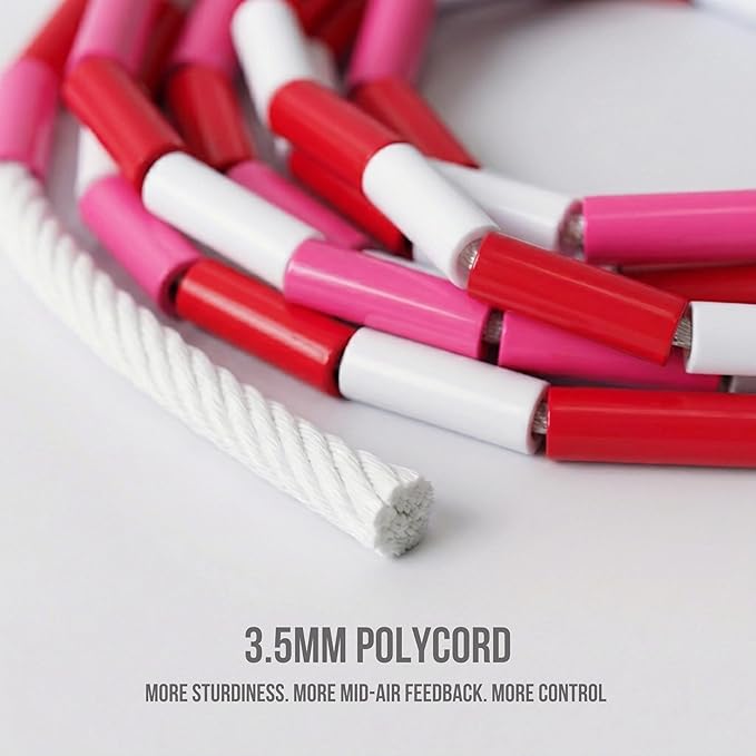 Elevate Rope Professional Beaded Jump Rope - 3m Adjustable, Quality Beads & Poly Cord - For Freestyle, Cardio & Tricks - All Levels & Indoor/Outdoor Use