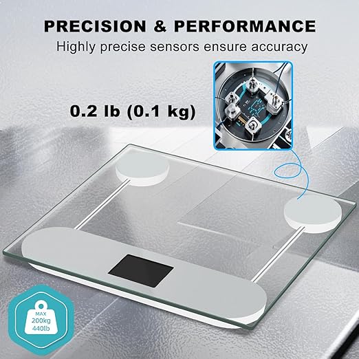Talking Scales for Body Weight with Pure North American Male Voice,Highly Accurate Talking Bathroom Weight Scale with Large LCD Screen,Talking Scales for Visually Impaired and Seniors, 440Ibs