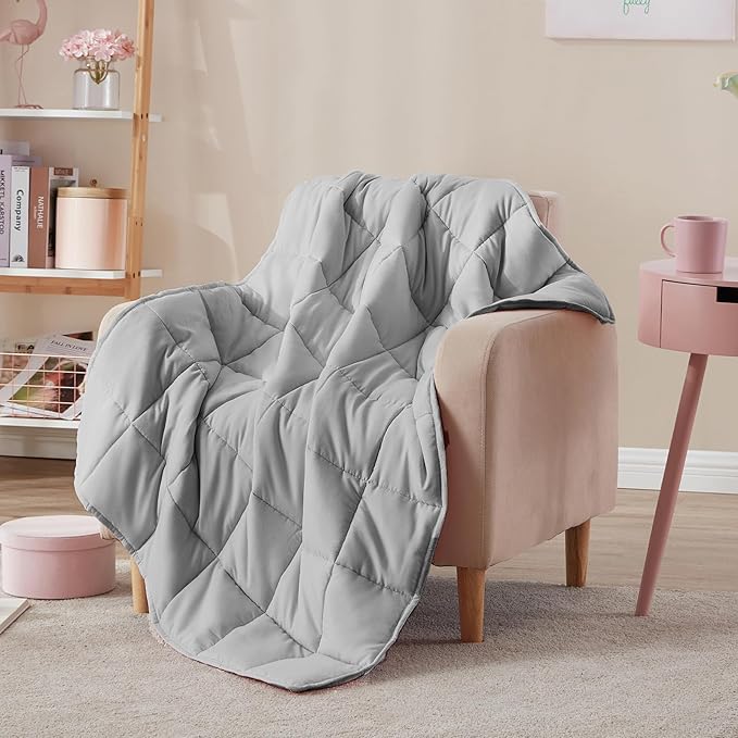 Weighted Blanket Kids (36"x48" 3lbs),Ultra Soft and Cozy Cooling Weighted Blanket Kids,Heavy Blanket with Machine Washable Soft Blanket, Stone Grey