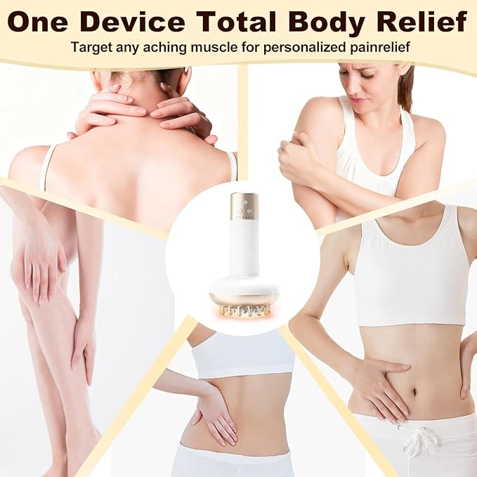Lymphatic Drainage Massager & Anti-Cellulite Massage Tool with Microcurrent, Light, Heat & Vibration Body Sculpting Machine for Legs, Arms & Belly, Reduces Stretch Marks, Promotes Circulation