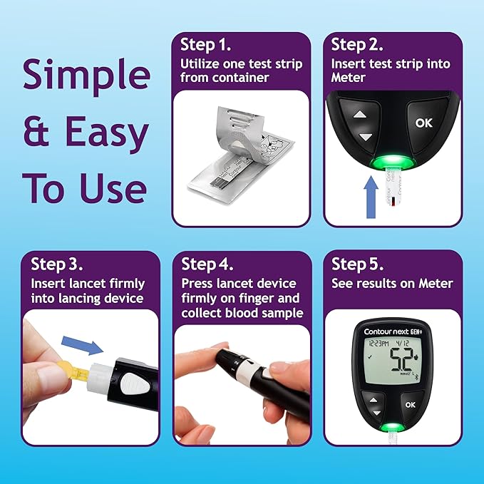 Ascensia Contour Next Blood Glucose Test Strips for Diabetes – 35 Count (1 Pack) - Accurate, No Coding, Second-Chance Sampling, Compatible with All Contour Next Meters for Easy Blood Sugar Testing