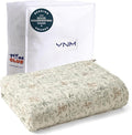 YnM King Size Linen Weighted Blanket for Adults (88x104 Inches, 30 Pounds, Botanical), Exclusive Smallest Compartments, Heavy Bed Blanket for Two Persons of 140~240lbs on Queen or King Bed