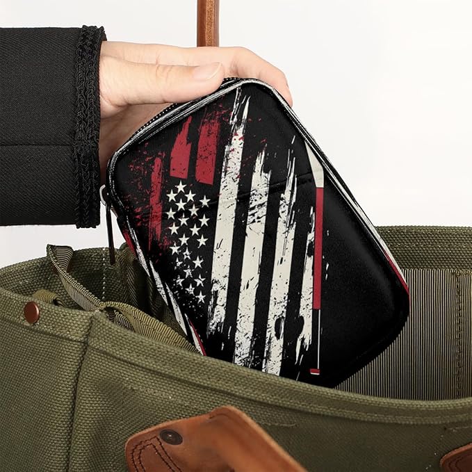 American Flag Abstract Art Travel Pill Organizer Box Weekly Portable Pill Case Daily Pills 7 Day Small Birth Control Pills Container Removable Compartments for Medicine Vitamins Fish Oil