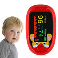 Pulse Oximeter for Kids (Aged 2-12) Rechargeable Children Oxygen and Heart Monitor Fingertip Blood Oxygen Meter Lanyard Portable Digital Oxygen Saturation Monitor (red)