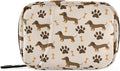 Dog Paw Dachshund Pill Case, Portable Weekly Travel Pill Box Bag Container 7 Days Pill Organizer Vitamin Supplement Holder with Zipper for Family Business