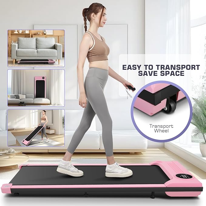 ANCHEER Walking Pad 3.0HP Under Desk Treadmill 300lbs Weight Capacity with Remote Control, Compact Electric Treadmills for Home/Gym/Office with LED Screen, Ultra-Quiet, Installation-Free