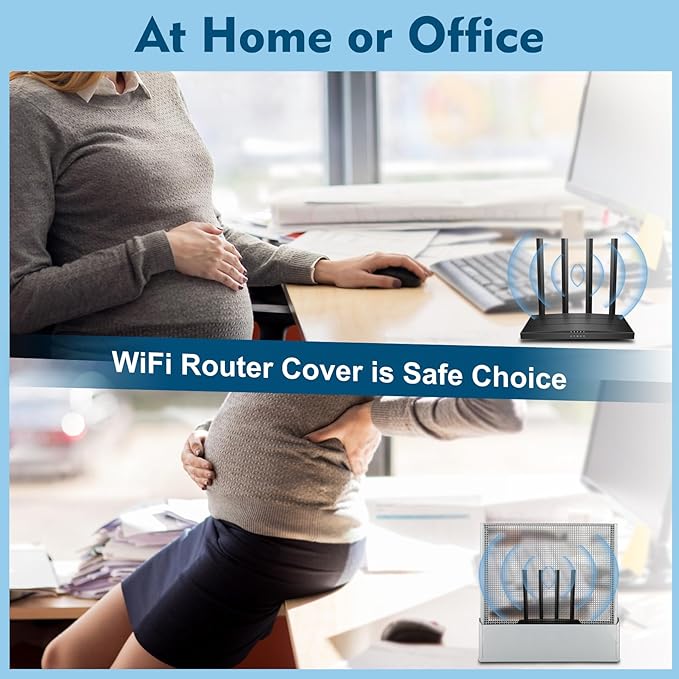 Large WiFi Router Cover - Blocks 90% of Router Emf & 5G, Allows Uninterrupted Use - Faraday Cage Emf Protection - Two Year Warranty