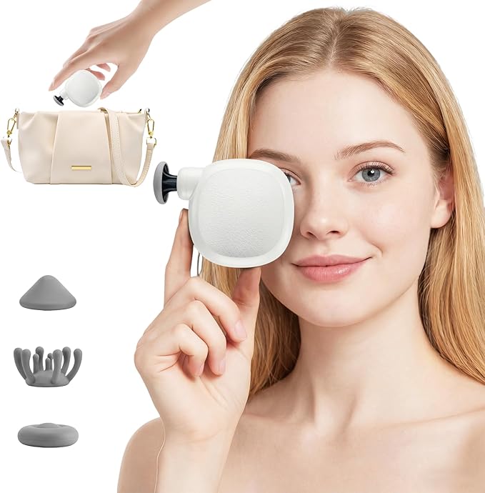 Mini Massage Gun Deep Tissue with 3 Heads, 80% Smaller Percussion Handheld Muscle Massager for Full Body Relief, 0.4lbs Portable Massage Gun with 4 Speeds for Travel, Home, Gifts for Women & Men