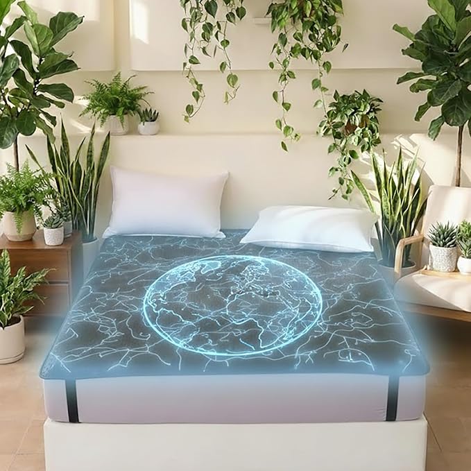 Grounding Mat for Bed Sleep & Deep Relaxation - Premium Grounding Pad Kit - Grounding PU Mat for Natural Energy Balance, Stress Support & Wellness
