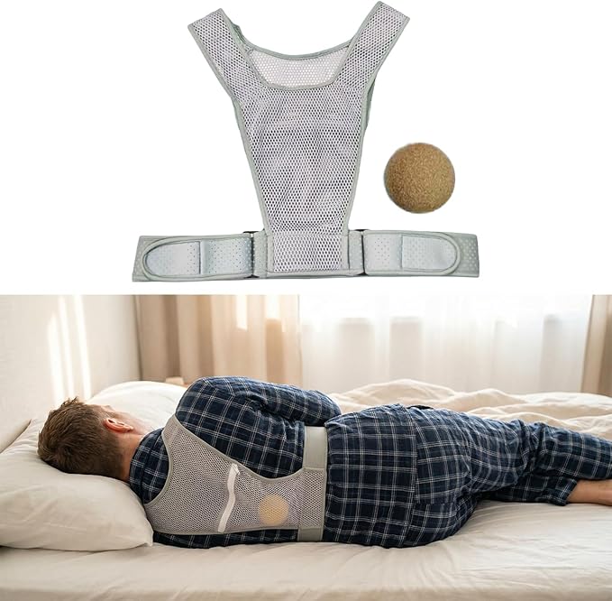 Sleep Position Trainer for Sleeping On Your Side | Side Sleep Trainer | Snore Stopper |Adjustable、 Lightweight, Comfortable, Effective in Reducing Supine Sleep Time (Gray)