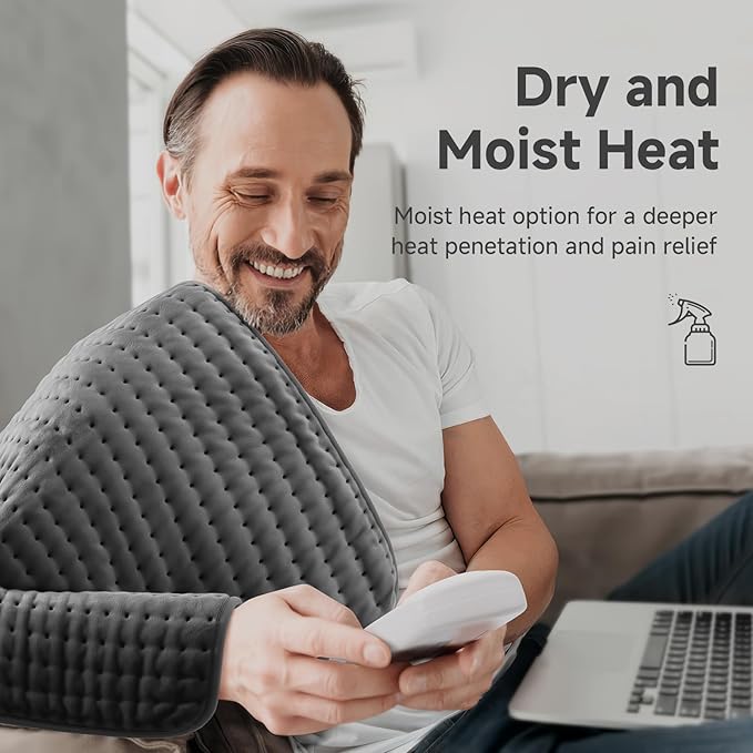 XXL Heating Pad for Back Pain Relief, Large Heating Pads Mothers Day Gifts for Mom Wife Grandma Dad Husband Birthday Christmas, Heat Pad for Women/Period Cramps/Legs/Shoulder/Feet w/Auto Shut Off