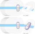 72 Pieces Shower Waterproof Patch Transparent Waterproof Adhesive Patches for Overpatch Transparent Stickers Long Lasting Sweatproof Continuous Glucose Monitor Protection, Blue