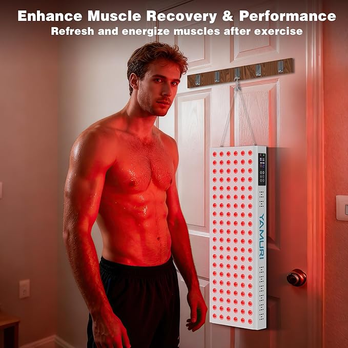 220W Red Light Therapy Panel Lamp for Face & Body - Infrared Red Light Therapy Device, Dual Chip | High Power LED Light Therapy for Skin, Recovery & Relaxation at Home - YA120