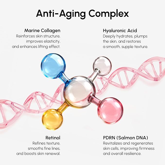 MAREE V Line Lifting Mask with PDRN Salmon DNA – Deep Collagen Face Mask for Women – Jawline Shaper Facial Masks with Retinol – Tightening & Firming Neck Lift Tape – Double Chin Strap for Face Lift