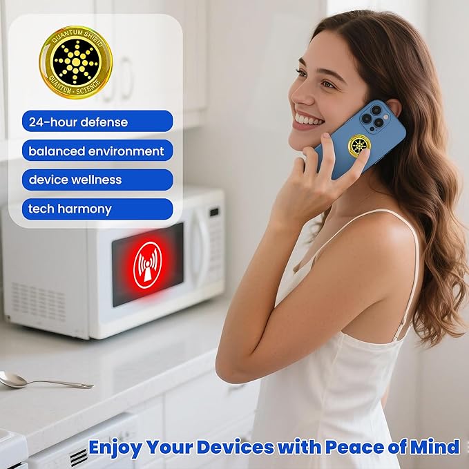 Protection Harmonizer Blocker Stickers for Cell Phones and Electronic Devices, 6 Pack, Multicolor