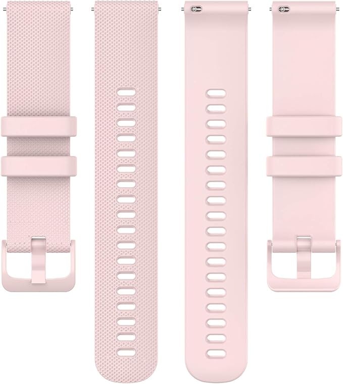 Compatible with Garmin Venu Sq Bands for Women Men, 20mm Quick Release Silicone Replacement Band Wristbands Straps Bracelet Fit for Garmin Vivoactive 3 Music, Forerunner 245 645 (Pink)
