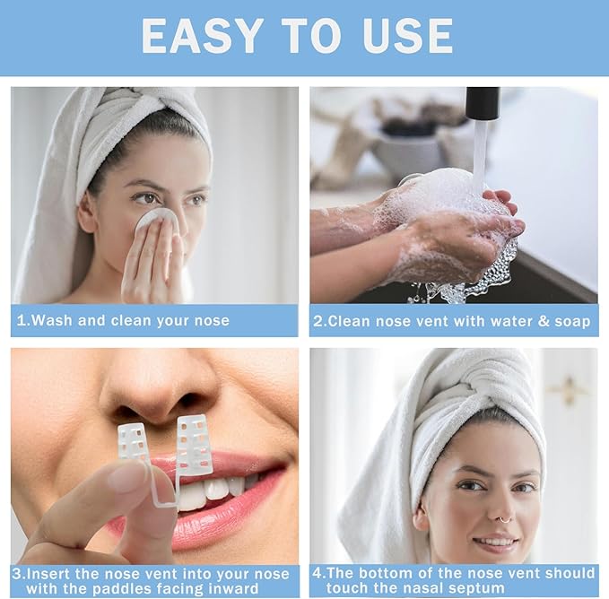 Anti Snoring Devices 8Pcs Nose Vents/Nasal Dilators for Breathing Snoring, Stop Snoring Devices That Work Nose Opener for Breathing Sleep Intake Breathing Snoring Devices for Women Men