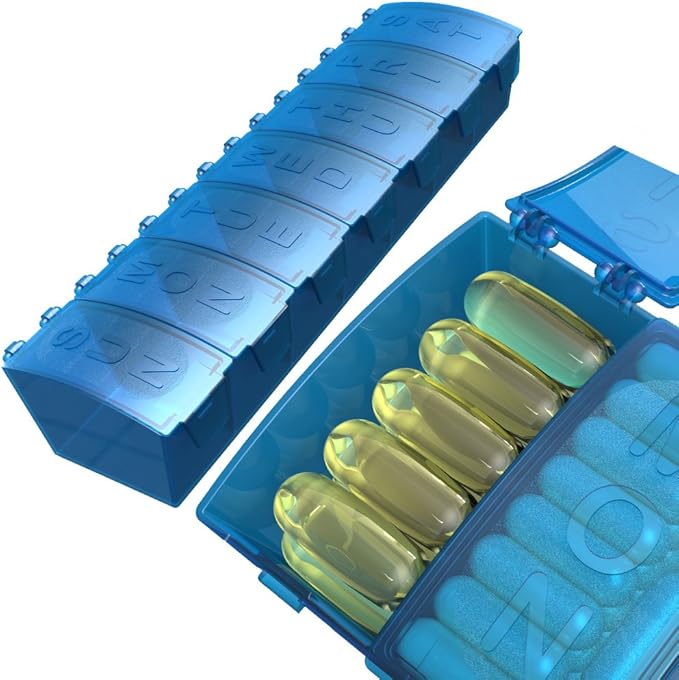 4Thought Med Manager Weekly, Extra Large Pill Organizer, XXL, 7 Day