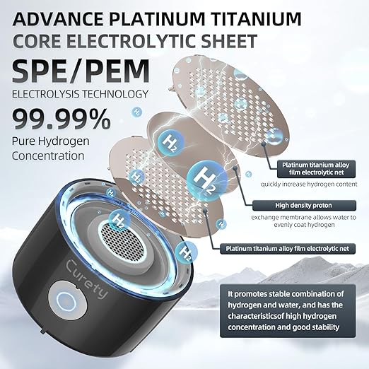 Hydrogen Water Bottle, 3 in 1 Hydrogen Water Bottle Generator, Hydrogen Water Ionizer 2300PPB with SPE/PEM Technology, Hydrogen Water Machine for Home Office Travel Fitness Drinking